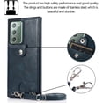 thumbnail image 3 of Galaxy Note 20 Necklace Crossbody Case,PU Leather Wallet Lanyard Case Cover with Card Holder Adjustable Detachable Anti-Lost Neck Strap Case for Samsung Galaxy Note 20,6.7",Blue, 3 of 7