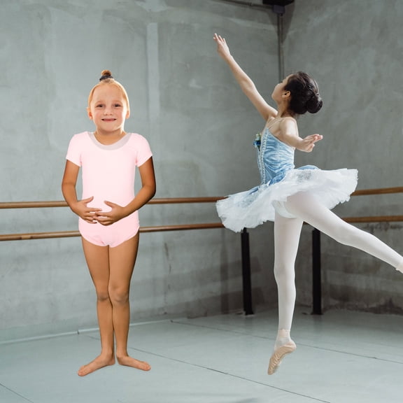 ELAYARD Ballet Cotton Short Sleeve Leotard Girls Dance Practice 1 Set Size 120
