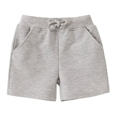 Zanarzt Toddler Boys Summer Shorts Toddler Boys Girls Cotton Athletic Running Shorts Kids Summer Casual Fashion Soccer Shorts Light Gray,4-5 Years
