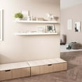 thumbnail image 3 of Ballucci 48" Floating Shelves, 2-Pack Wood Wall Shelf Set with Invisible Brackets, 8" Deep, White, 3 of 9