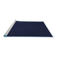 thumbnail image 2 of Ahgly Company Machine Washable Indoor Square Abstract Blue Contemporary Area Rugs, 5' Square, 2 of 4