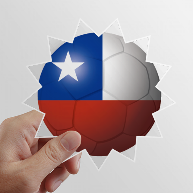 Calcomanías solares de vinilo Unbranded Copa Mundial de fútbol Chile 10cm