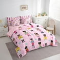 thumbnail image 3 of Castle Fairy Cute Nutcracker 7-Piece Bedding Comforter Set,Merry Christmas King Bedding Sets,Polka Dots Ultra Soft Bed Sheets,Lightweight Festival Room Decor,Reversible, 3 of 8