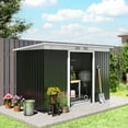 thumbnail image 2 of Outsunny Remise de Jardin 9 Pieds X 4 Pieds en Acier Galvanisé pour Outils, Gris, 2 of 10