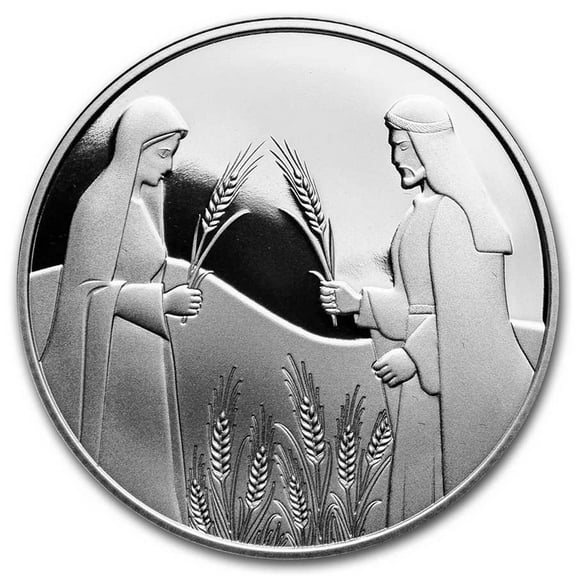2020 Holy Land Mint Biblical Art Series: Ruth in Boaz's Field 1 oz Silver Coin