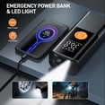 thumbnail image 4 of Tire Inflator Portable Air Compressor with Digital Pressure Gauge, 12V Smart Air Pump for Car Tires, Motorcycle, SUV, Electric Bike, Bicycle, Sports Balls with 10000mAh Battery & LED Light, 4 of 7