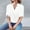 White, variant on ZZwxWA Work Tops for Women V Neck Split Short Sleeve Shirt Business Casual Outfits Office Dress Shirts Ladies Elegant Blouse