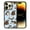 Brindle Brown English Bulldog Funny Playful Postures, variant on WIRESTER Shockproof Soft Rubber Cover Case for Apple iPhone 14 Pro Max 6.7" 2022, English Bulldog Funny Playful Postures On Aero Blue Background