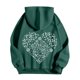 thumbnail image 4 of MHFRRA Sudadera con Capucha Estampada de Color Sólido para Hombre y Mujer, Abrigo Cálido y Cómodo de Invierno Verde oscuro, 4 of 7