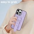 thumbnail image 5 of Jiahe Cover for iPhone 12 Pro Max, Slim Soft with Adjustable Wristband Kickstand Case,Anti-Scratch Rugged Shockproof PU Leather Cover Protective Cover, purple, 5 of 8