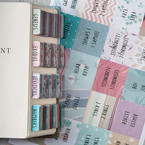 66 Book Tabs and 14 Blank Tabs DiverseBee Laminated Tabs Noble Theme Journaling Tabs 