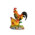 thumbnail image 1 of Estatua de resina para decoración de jardín con forma de gallo y gallina, 7,5 cm, 1 of 2