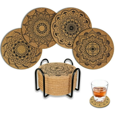 

20 Styles Coasters With Holder Silicone Cork Marble Ceramic Cup Pad Mat Drink US