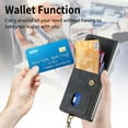 thumbnail image 5 of For Samsung Galaxy Z Fold 7 Wallet Case, Premium PU Leather Back Cover Cards Holder Stand Compatible with Car Mount RFID Blocking Hand Wrist Full Protective Phone Case for Women Girls, Black, 5 of 6