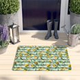 thumbnail image 2 of Yellow Lemon Fruits StripedGreen Flannel Non Slip Door Rugs,Washable Door Mats Indoor,Decorative Door Mats,Dirt-Resistant and Absorbent Doormat for Entrance,Bedroom,Kitchen,Bathroom,23.5"x16", 2 of 5