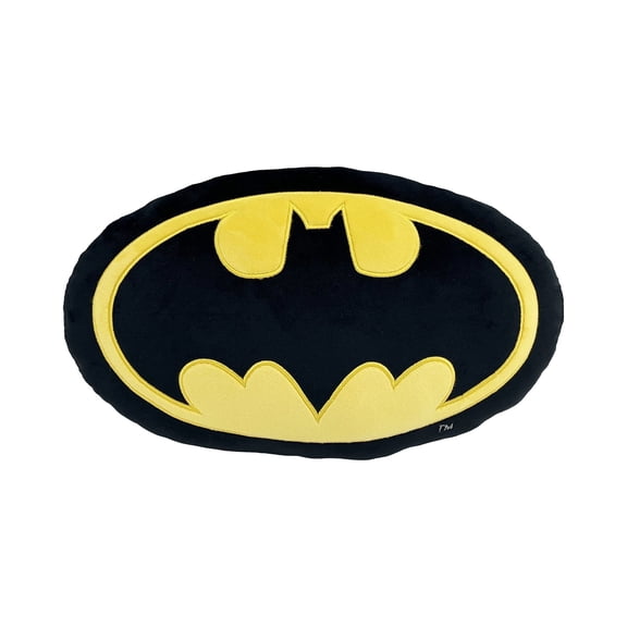 Batman Classic Logo Soft Small Cloud Pillow Ultra Soft Plush Entertainment Character Pillow for Kids