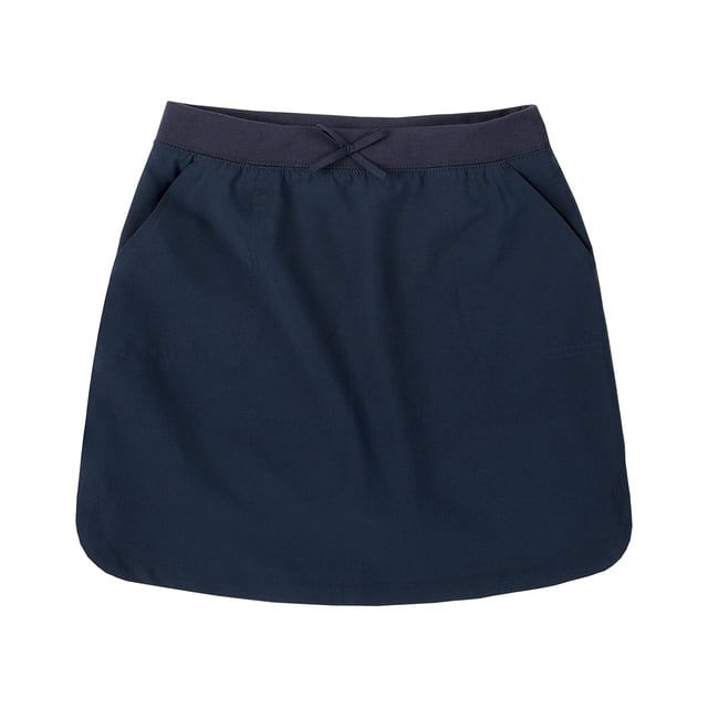 Skirt IZOD Scooter sin cordones para niñas, color azul marino, resistente a las arrugas, 4T