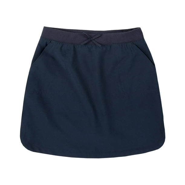 Skirt IZOD Scooter sin cordones para niñas, color azul marino, resistente a las arrugas, 4T