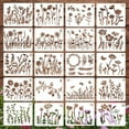 thumbnail image 1 of Xihbxyly Plantillas para Vallas de Jardín, con Motivos Florales de Rosas, Girasoles y Peonías, Reutilizables para Pintar Paredes de Madera, Decoración Del Hogar, Herramienta Versátil para Manualidade, 1 of 6