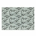 thumbnail image 1 of Reptile Cutting Board, Magnificent Reptiles with Footprints Doodle Art Animals Abstract Pattern, Decorative Tempered Glass Cutting and Serving Board, Small Size, Brown White, by Ambesonne, 1 of 1