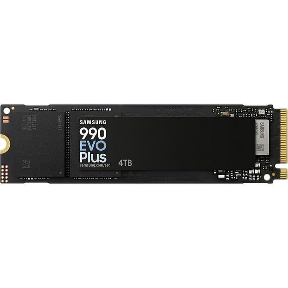 Samsung 990 EVO Plus MZ-V9S4T0 4 TB Solid State Drive - M.2 2280 Internal - PCI Express NVMe (PCI Express NVMe 5.0 x2) - Computer Device Supported - 2400 TB TBW - 256-bit AES Encryption Standard - ...