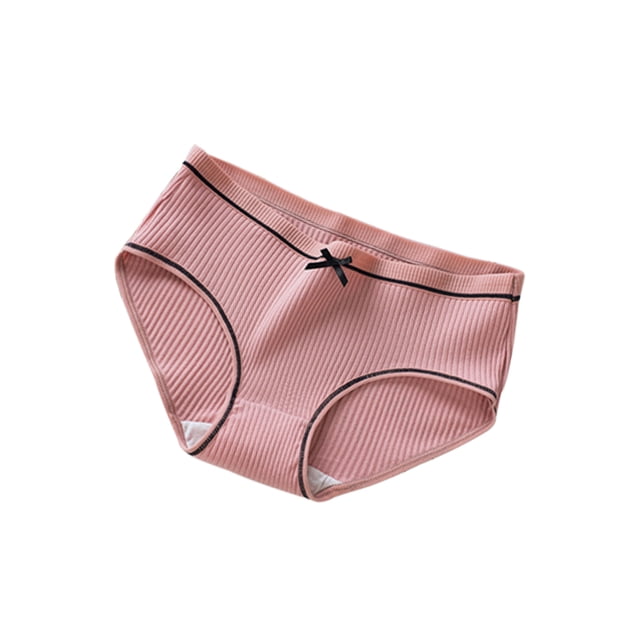 Qarigey Ropa interior elástica para mujer, calzoncillos de algodón para niña, bragas transpirables que absorben la humedad, ropa interior diaria Ropa interior rojo L Qarigey AP000432-03