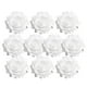 thumbnail image 2 of 10 cabezas de rosas de seda artificiales de 10 cm para decoración de bodas, hogar y fiestas. Un blanco, 2 of 9