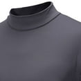 thumbnail image 5 of ZRGHAOYLQ Mens Mock Neck Thermal Undershirts Slim Fit Moisture Wicking Long Sleeve T Shirts Comfy Lightweight Solid Workout Tops for Men Dark Gray 2XL, 5 of 5