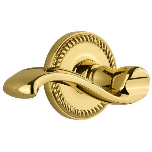 Grandeur Newprt_Psg_234_Lh Newport Solid Brass Rose Left Handed Passage Door Lever Set -