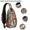 thumbnail image 4 of Floral Skull Pattern Sling Bag, Lightweight Durable Crossbody Backpack, Adjustable Strap, Multiple Compartments for Travel, Gym, Daily Use, 4 of 6