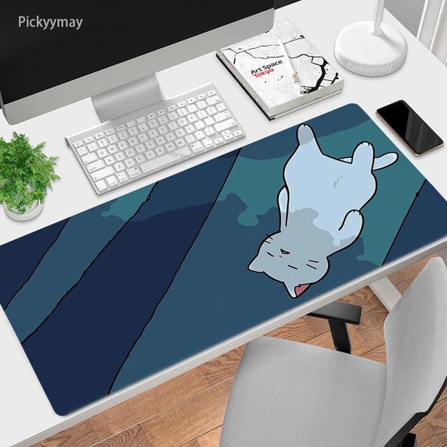 Alfombrilla de ratón Kawaii para ordenador de escritorio, tapete de goma antideslizante para teclado de ordenador portátil, alfombrilla bonita para ratón, alfombrilla para mesa de oficina LIUWENJING unisex