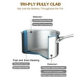 thumbnail image 3 of Cooks Standard Multi-Ply Clad 3 Quart Stainless Steel Saucepan with Glass Lid, Kitchen Induction Cooking Sauce Pot Pan, Dishwasher & Oven Safe, Compatible with All Cooktops, 3 of 7