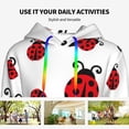 thumbnail image 4 of Kdxio Fly Flying Ladybug Print Womens Oversized Hoodies Sweatshirts Hooded Pullover Tops Sweaters Casual-Medium, 4 of 7