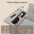 thumbnail image 5 of Asofer 3 in 1 Convertible Sofa Bed with Pull Out Couch, Storage armrests, Adjustable Backrest, Light Grey, 5 of 9