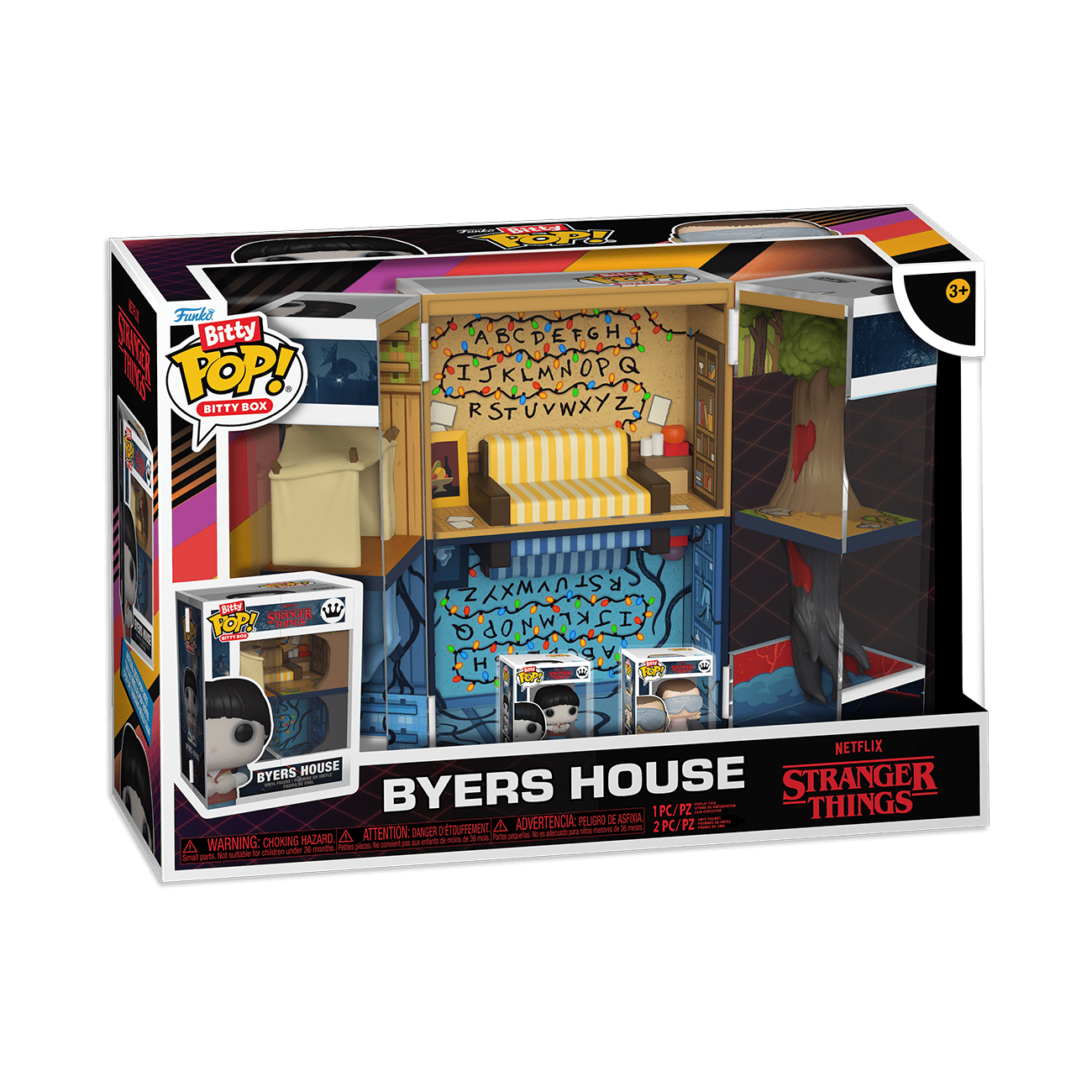 Funko Bitty POP! Box: Stranger Things - Byers House with Upside Down Will and Eleven with Goggles Collectible Vinyl Mini-Figures