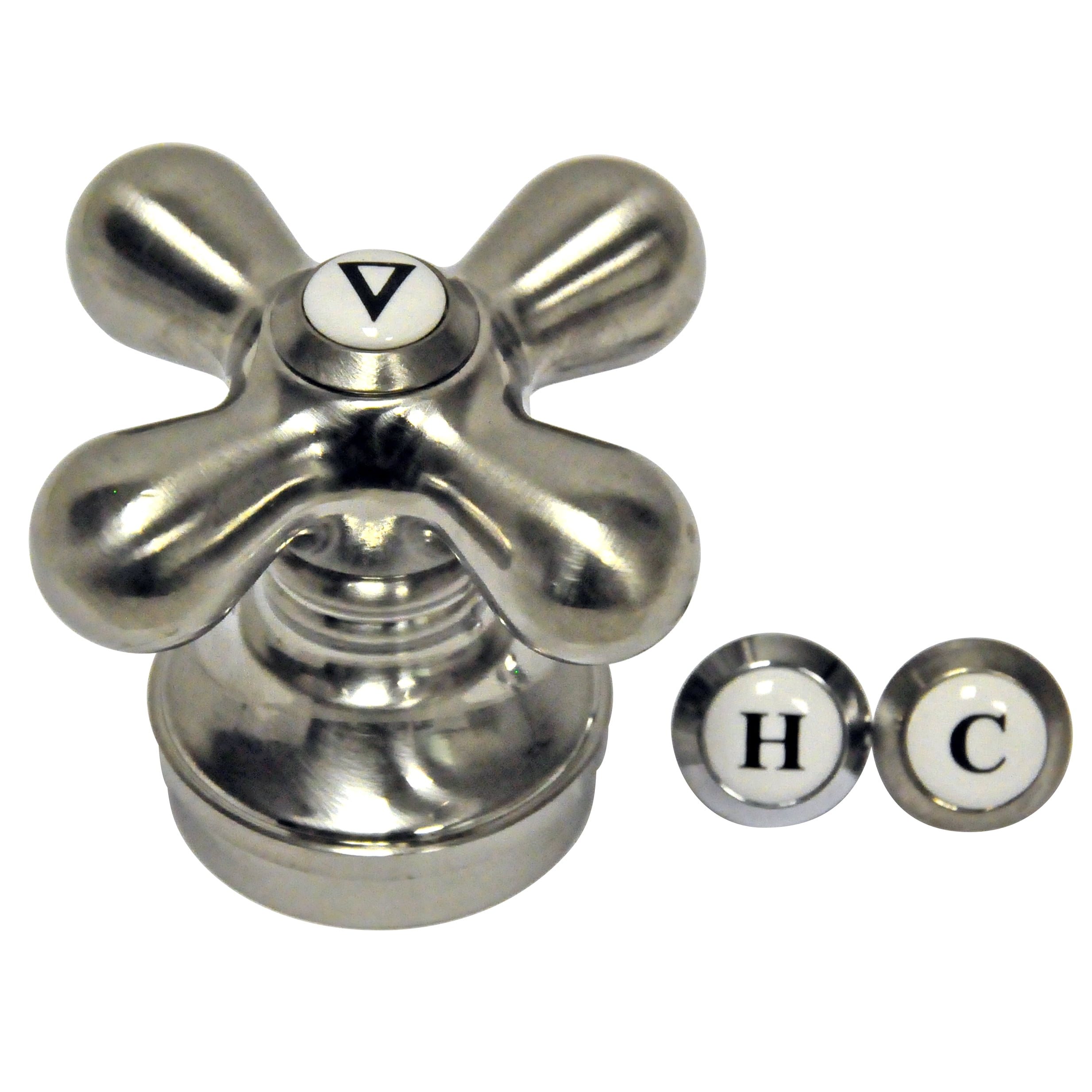 Danco Cross Arm Faucet Handle Brushed Nickel 1 Pack 89255 Walmart Com