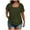 Army Green, variant on lmcalzta Plus Size T Shirts for Women Summer Short Sleeve Loose Fitting Athletic Tees Solid Color Basic Tshirts