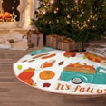 thumbnail image 5 of Xecao Fall Pumpkins Pattern Christmas Tree Skirt Round Xmas Tree Mat Base Cover for Holiday Home Decorations-36", 5 of 6