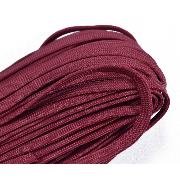 Crimson Coreless / Flat 550 Paracord - 100 Foot Bundle 