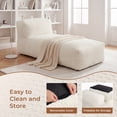 thumbnail image 5 of Poshby Big Bean Bag Lounger Chair for Adults, Large Flannel Plush Beanbag Sofa Chair for Living Room or Bedroom, White, 5 of 7