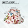 thumbnail image 3 of Yiaed Watercolor Floral With Butterflies Print Reflective Stripe Bucket Hat Unisex Funny Outdoor Fisherman Cap Beach Sun Hat, 3 of 5
