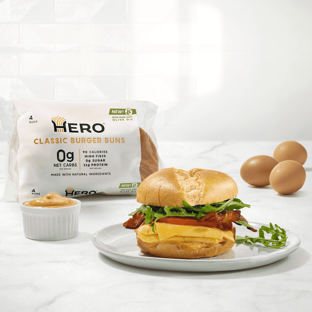 Hero Bread Hamburger Buns, 17.5 oz(Pack of 2)