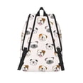 thumbnail image 6 of Defioc Bulldog Face for Canvas Backpack,Travel Rucksack Unisex Knapsack Laptop Backpack for Work & College -Medium, 6 of 7