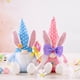 thumbnail image 3 of PinkEaster Bunny Gnome Elfo de peluche Decoraciones hechas a mano Sin rostro para muñeca Conejo escandinavo Tomte Home Table Ornament esquí esquí Gafas de esquí, 3 of 5