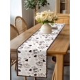 thumbnail image 4 of Burlap Table Runner 120 Inches Long, Watercolor Coffee Cup Bean Heart Non-Slip Kitchen Table Runners for Dining Room Everyday Use Party Table Decorations Country Graffiti Style, 4 of 9