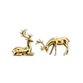 thumbnail image 2 of Byndra Christmas Reindeer Figurine, White Deer Statue for Christmas Decoration Indoor, Mantel Tabletop Decor, 2 of 7