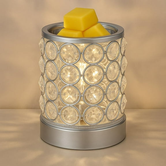 Ceramic Wax Melt Warmer, Plug in Wax Warmer for Scented Wax, Scentsy Wax Warmer for Fragrance Oil, Night Light Wax Burner Decoration with Two Bulbs