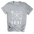 thumbnail image 3 of WEAIXIMIUNG T-Shirt de la Saint-Valentin pour Femmes Imprimé Cœur Manches Courtes, 3 of 7