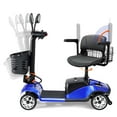 thumbnail image 2 of MORREAN Upgrade 4 Wheels Mobility Scooter for Seniors, Foldable Electric Powered Mobility Wheelchair for Adult, 275lbs, Blue, 2 of 14