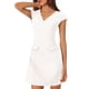 thumbnail image 1 of Vestido MEROKEETY para mujer, cuello en V, oficina de negocios, beige, talla M, 1 of 7